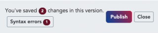 Ingredients showing syntax errors flagged