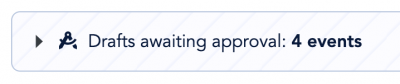 Manager list of Drafts awaiting approval