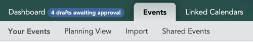 Dashboard badge link for pending drafts