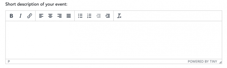 WYSIWYG options for the public submission form
