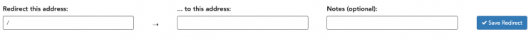 Add Redirects form