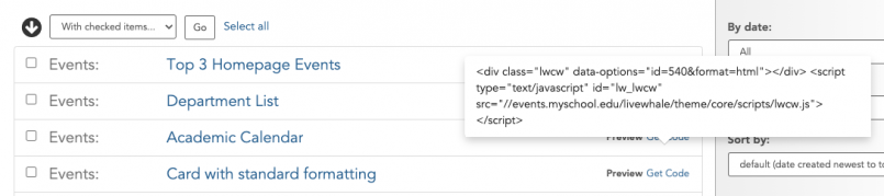Widget Manager The UI of the widget manager
